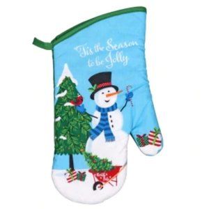 Christmas Kitchen Oven Mitt & Pot Holders 2 PC
